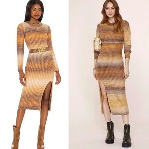 NWT Heartloom Marina Ombre Stripe Midi Sweater Dress Size S